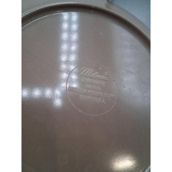 Melmac Divided Dinnerware Bowls 8315-8/76 Boonton Molding Co. Beige 10-Inch Diam - Picture 3 of 5
